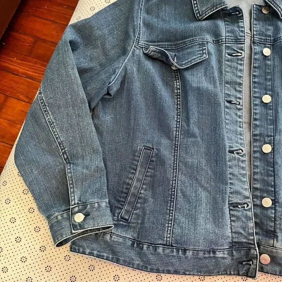 Jaclyn Smith Basic Blue Denim Jean Jacket 2XL - Picture 6 of 11